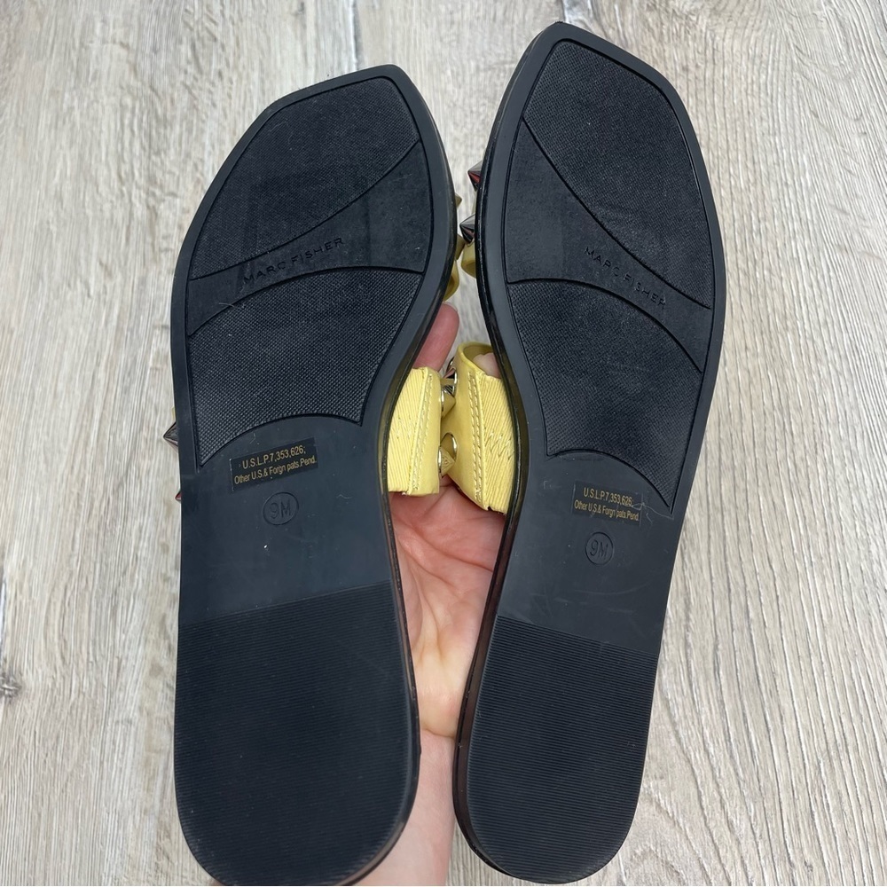 Marc Fisher Studded Flat Sandals in Yellow - Picture 6 of 10